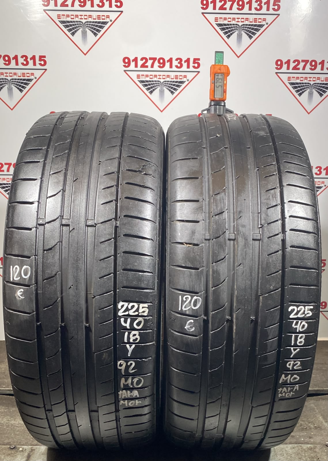 CONTINENTAL CONTIPREMIUMCONTACT 5 USADO ECONOMICO  225/40 R18 92 Y